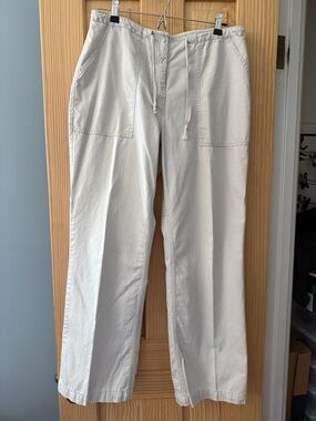 Vintage Jacob Annexe Casual Drawstring Cotton Pants - ivory/off-white